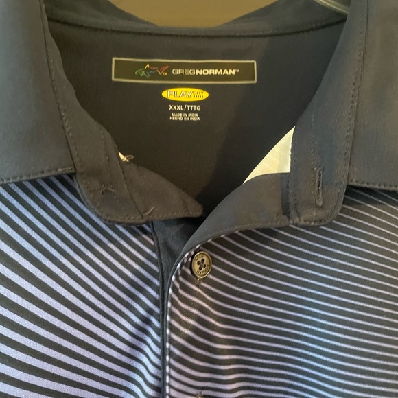EUC Greg Norman, navy and purple Golf Polo, XXXL - Picture 2 of 4